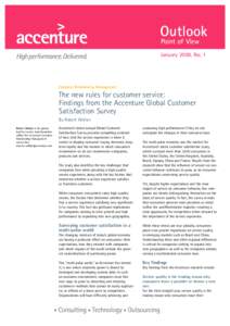 Outlook Point of View January 2008, No. 1  Customer Relationship Management