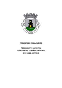 PROJECTO DE REGULAMENTO  REGULAMENTO MUNICIPAL DE QUEIMADAS, QUEIMAS, FOGUEIRAS E FOGO-DE-ARTIFÍCIO