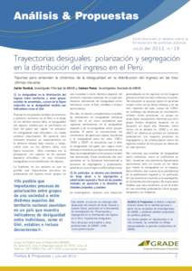 C ontribuciones al debate sobre la formulación de políticas públicas JULIO  del 2012, n. o 19