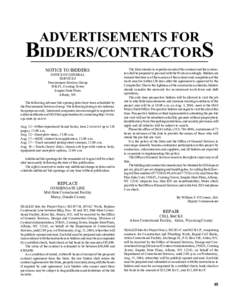 ADVERTISEMENTS FOR  BIDDERS/CONTRACTORS NOTICE TO BIDDERS OFFICE OF GENERAL SERVICES