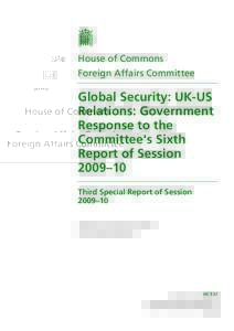 Microsoft Word - HC 537 Government response to Global Security-UK-US relations Report