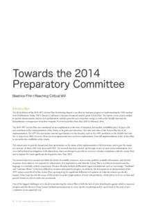 Towards the 2014 Preparatory Committee Beatrice Fihn I Reaching Critical Will Introduction The 2014 edition of the 2010 NPT Action Plan Monitoring Report is an effort to measure progress in implementing the 2010 nuclear 