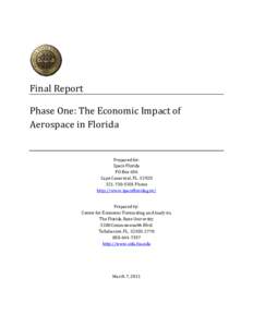 Spaceflight / Business / The Space Report / Florida / BAE Systems / Space industry / Aerospace / Space Florida / Space Foundation / Florida State University / Budget of NASA