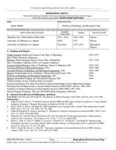 Principal Investigator/Program Director (Last, first, middle): __________________________ ___________________________________________________________________________________________________________ BIOGRAPHICAL SKETCH