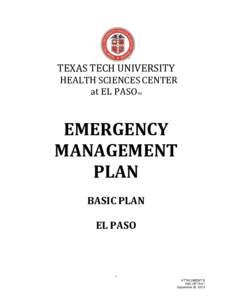 TEXAS TECH UNIVERSITY HEALTH SCIENCES CENTER at EL PASO TM  EMERGENCY