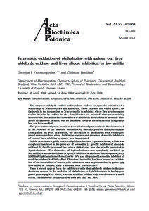 Aldehyde oxidase / Isovanillin / Allopurinol / Drug metabolism / Disulfiram / Aldehyde dehydrogenase / Phthalazine / Oxidase / Chemistry / Metalloproteins / Xanthine oxidase