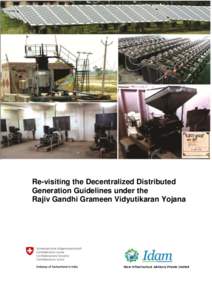 Re-visiting the Decentralized Distributed Generation Guidelines under the Rajiv Gandhi Grameen Vidyutikaran Yojana Idam Infrastructure Advisory Private Limited