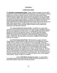 CHAPTER 4 COMMUNICATIONS 4.1 DOC/NOAA Communications Systems. Various distribution methods are used by NWS, as appropriate, to make warnings available to NWS field offices, other Federal agencies, National Centers, and t