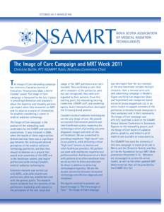 october 2011 NEWSLETTER  NOVA SCOTIA ASSOCIATION OF MEDICAL RADIATION TECHNOLOGISTS