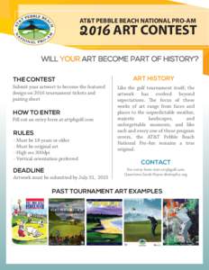 2016 AT&T Pebble Beach Pro-Am - Art Contest