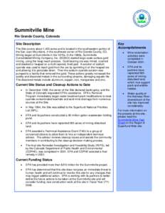 Summitville Mine Superfund Site Factsheet