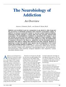 The Neurobiology of Addiction