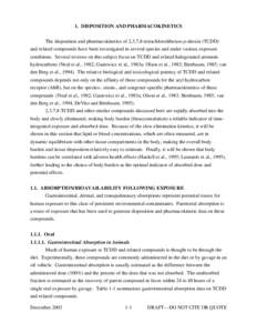 1. DISPOSITION AND PHARMACOKINETICS - Exposure and Human Health Reassessment of 2,3,7,8-Tetrachlorodibenzo-p-Dioxin (TCDD) and Related Compounds - Part II