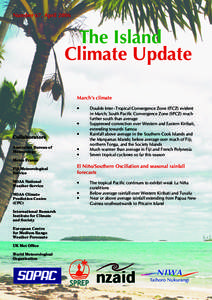 Tropical meteorology / Tuvalu / Pacific Islands / Fiji Meteorological Service / South Pacific convergence zone / Suva / Rain / Pacific Regional Environment Programme / El Niño-Southern Oscillation / Atmospheric sciences / Meteorology / Physical oceanography