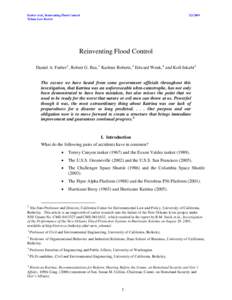 Preliminary Report on the Performance of the New Orleans Levee Systems in Hurricane Katrina on August 29, 2005