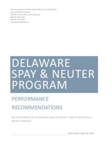 Delaware Spay & neuter program