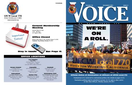 Periodicals  VOICE Volume 64  UFCW Local 770