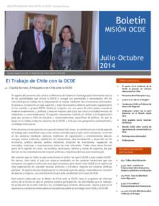 BOLETÍN MISION CHILE ANTE LA OCDE NúmeroBoletín  MISIÓN OCDE