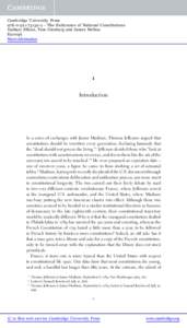 Cambridge University Press4 - The Endurance of National Constitutions Zachary Elkins, Tom Ginsburg and James Melton Excerpt More information