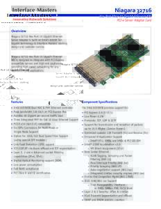 NiagaraHex Port Fiber 10 Gigabit Ethernet NIC PCI-e Server Adapter Card Innovative Network Solutions