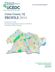 Union County Business Reports  Union County, NJ PROFILE 2014 Prepared by UCEDC