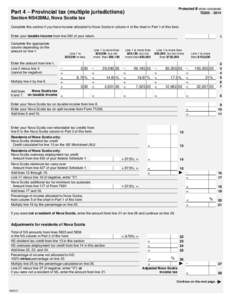 Part 4 – Provincial tax (multiple jurisdictions) Section NS428MJ, Nova Scotia tax