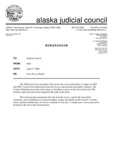 alaska judicial council 1029 W. Third Avenue, Suite 201, Anchorage, Alaska[removed]http://www.ajc.state.ak.us EXECUTIVE DIRECTOR Larry Cohn