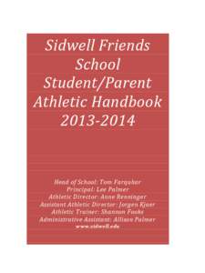 Sidwell Friends School Student/Parent Athletic Handbook[removed]