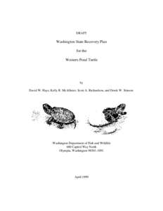 DRAFT  Washington State Recovery Plan for the Western Pond Turtle