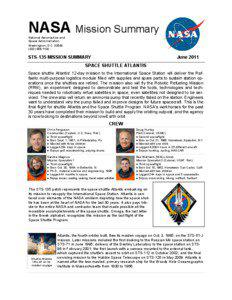 NASA Mission Summary National Aeronautics and Space Administration