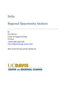  Delta	 	 Regional	Opportunity	Analysis