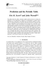 Periodic table / Chemical properties / Dmitri Mendeleev / Philosophy of science / Julius Lothar Meyer / Germanium / William Odling / Scandium / Gallium / Chemistry / Science / Chemical elements