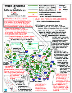 TRUCK NETWORKS  National Network (STAA) on California State Highways