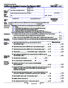 [removed]2EZ - California Resident Income Tax Return