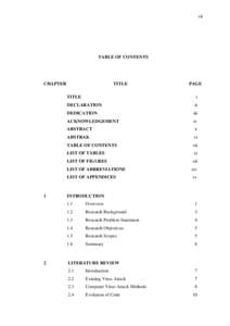 vii  TABLE OF CONTENTS CHAPTER