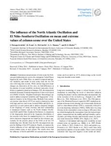 Atmos. Chem. Phys., 15, 1585–1598, 2015 www.atmos-chem-phys.net[removed]doi:[removed]acp[removed] © Author(s[removed]CC Attribution 3.0 License.  The influence of the North Atlantic Oscillation and