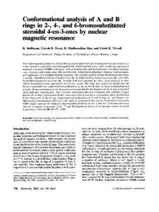 Conformational analysis of A and B rings in 2-, 4-, and 6-bromosubstituted steroidal 4-en-3-ones by nuclear