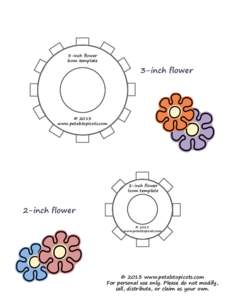 3-inch flower loom template 3-inch flower  © 2013