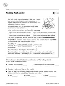 Name _____________________________________________________________________________________________________  Finding Probability R 12-10