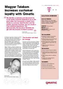 Magyar Telekom increases customer loyalty with Qmatic