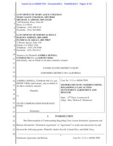 Case3:13-cvTEH Document46-1 Filed06Page1 ofLAW OFFICE OF MARY-ALICE COLEMAN MARY-ALICE COLEMAN, SBNMICHAEL S. AHMAD, SBNKennedy Place, Suite #2