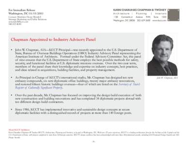 November Press Release - John Chapman IAP.indd