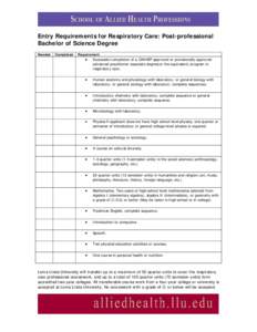 Microsoft Word - Entry Requirements for Respiratory Care.doc