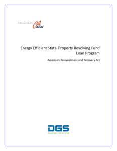 Energy Efficient State Property Revolving Fund  Loan Program  American Reinvestment and Recovery Act     
