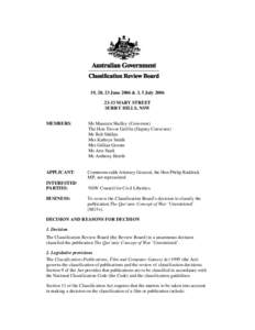 Censorship in Australia / Australian Classification Board