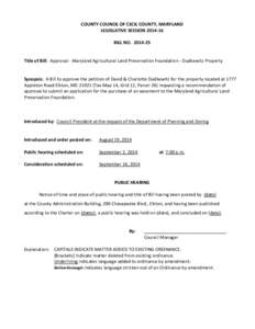 Real estate / Urban studies and planning / Easement / Zoning in the United States / Property / Cecil County /  Maryland / Real property law / Zoning / Land law