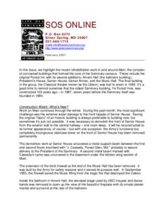 SOS ONLINE P.O. Box 8274 Silver Spring, MD1715 mailto: http://www.saveourseminary.org/