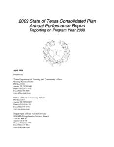 Poverty / Community Development Block Grant / Texas Department of Housing and Community Affairs / HOME Investment Partnerships Program / Colonia / Public housing / Homelessness / Development of non-profit housing in the United States / Housing trust fund / Affordable housing / United States Department of Housing and Urban Development / Housing