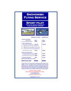 Snohomish Flying Service Sport pilot FAA Part 61 Minimum requirements Flight Course time - 20 hours