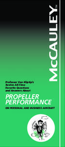 Professor Von Kliptip’s Twelve All-Time Favorite Questions and Answers About  PROPELLER